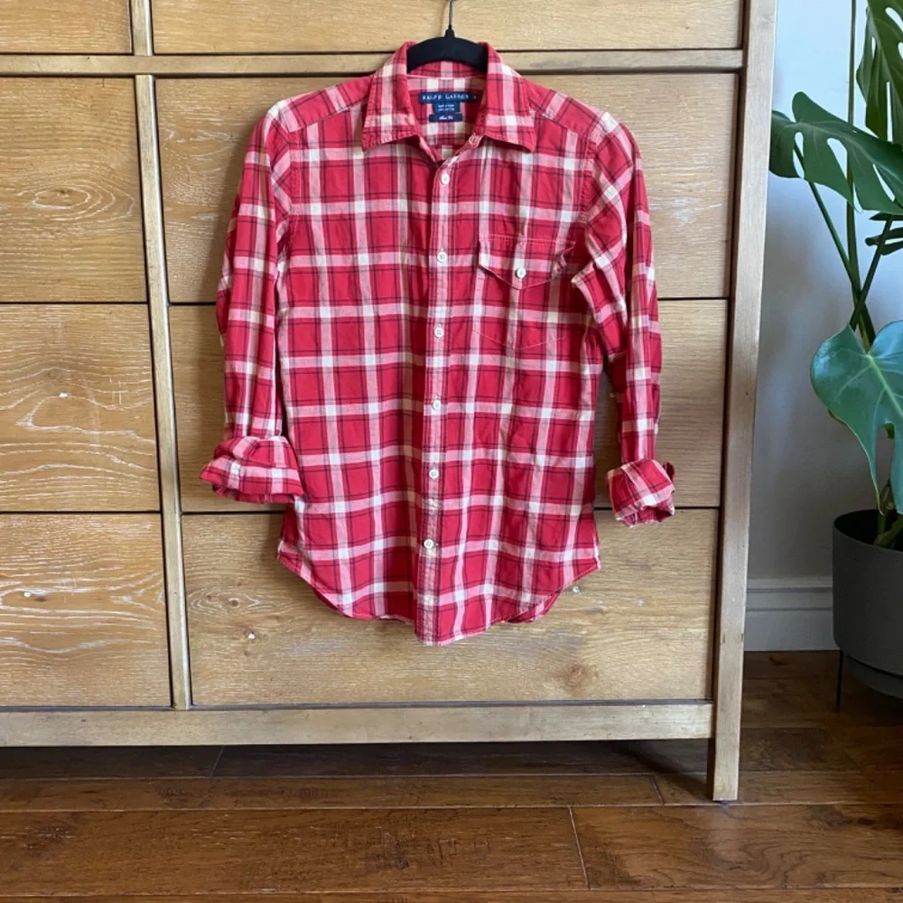 RALPH LAUREN Button Down Ref Plaid Slim fit Casual Shirt Women's Size 6 - Picture 7 of 7